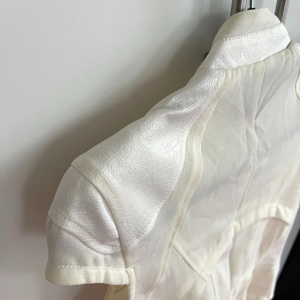 NEW C.Luce Bone White Zipper Vest in Women's Large - Picture 4 of 8